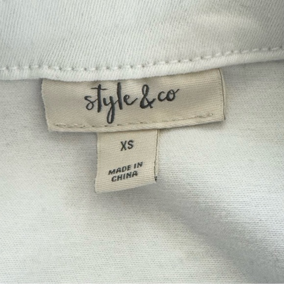 Style & Co Bright White Denim Jacket - Picture 3 of 5